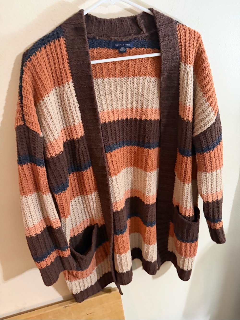 American Eagle Outfitters Size XS/S-Oversized Front Striped Cardigan